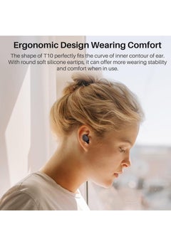 TOZO TOZO T10 (Classic Edition) Bluetooth 5.3 Wireless Earbuds with Wireless Charging Case IPX8 Waterproof Stereo Headphones in Ear Built in Mic Headset Premium Sound with Deep Bass for Sport Black  - Image 4