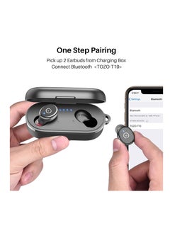 TOZO TOZO T10 (Classic Edition) Bluetooth 5.3 Wireless Earbuds with Wireless Charging Case IPX8 Waterproof Stereo Headphones in Ear Built in Mic Headset Premium Sound with Deep Bass for Sport Black  - Image 5