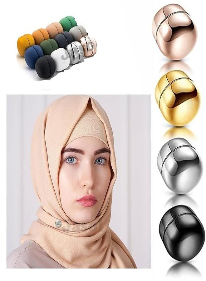 VALUEVIBES دبابيس حجاب مغناطيسية - قوية، مضادة للحساسية، وأنيقة، مجموعة إكسسوارات مثالية لتثبيت الأوشحة والشالات (مجموعة من 12 قطعة، متعددة الألوان) - Image 2