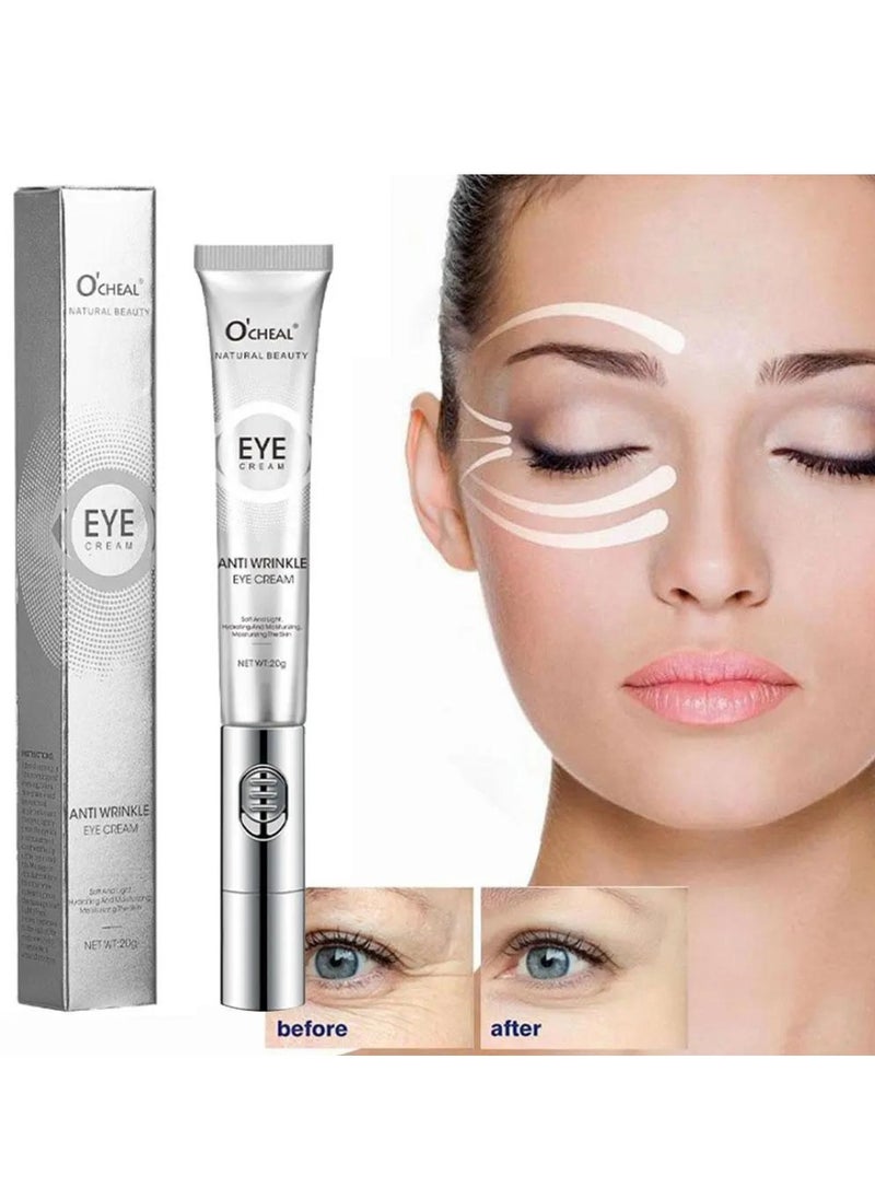 OCHEAL - Anti Wrinkle Eye Cream for Dark Circles and Puffiness Reduce Fine Lines and Wrinkles with Electric Applicator  Anti Aging Line Smoothing Skin Care Treatment Daily Wrinkle Cream 20g - Image 1