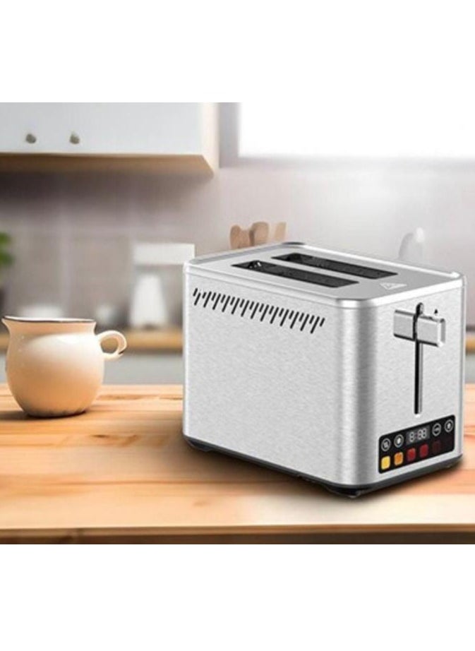 Generic 2 Slice Bread Toaster with Digital Display – Stainless Steel Toaster with Adjustable Temperature, Cancel, Reheat, Defrost Functions – Wide Slots for Bread, Sandwiches, Snacks, Grill & Warmer  - Image 2