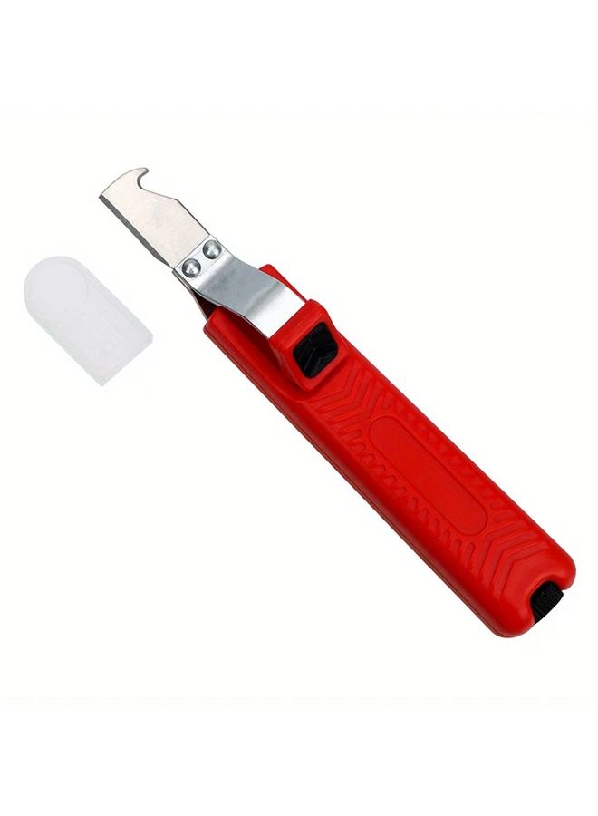 Red Adjustable Wire Stripper 8 28mm Cable Stripping Knife PVC Rubber Handle Insulation Tool DIY - Image 1