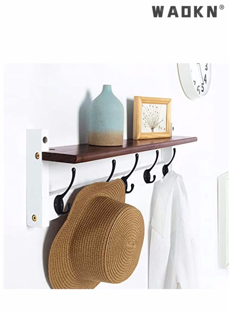 WAOKN 10 Pack Matte Black Coat Hooks Heavy Duty Dual Coat Hooks Wall Mounted Utility Black Not Rust Hooks for Coat, Robe, Scarf, Bag, Towel, Key, Hat and More, Include 20 Pieces Screws  - Image 4