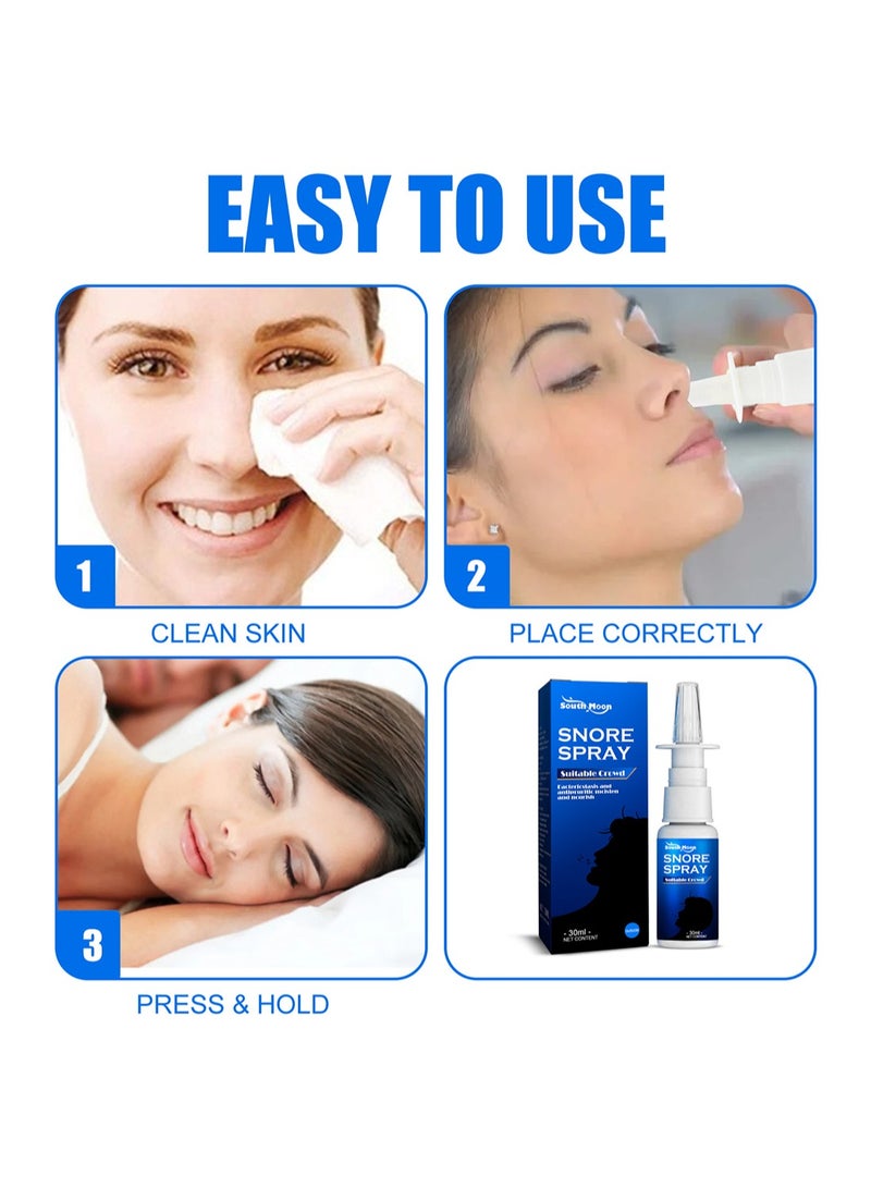 SOUTH MOON Snore Spray Natural Preservative Free Sterile Herb Sleep Snoring Spray 30ml  - Image 5