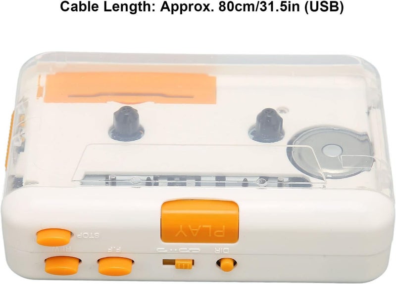 klarako Cassette Player, Portable USB Cassette Converter MP3 Music Tape Player Plug and Play with Earphone for iPod PC Laptops Computers - Image 5