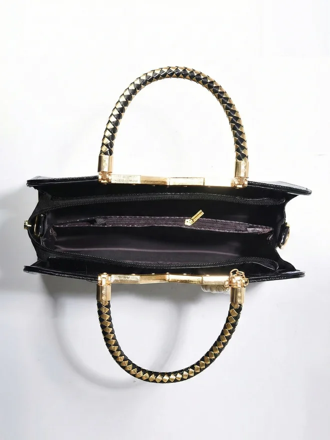 Take Two Printed Dual Handle Handbag with Charm