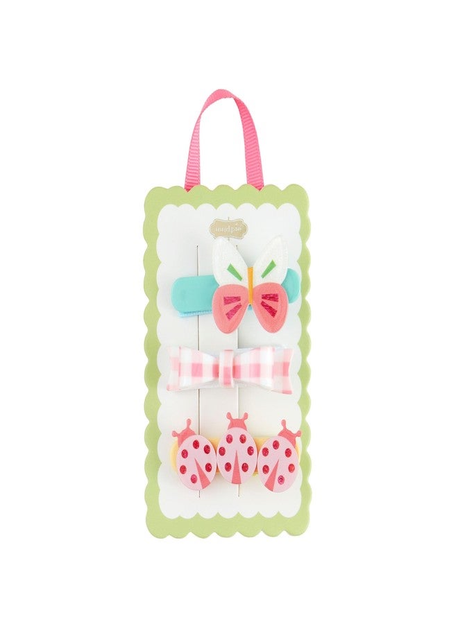 Mud Pie Children's Ladybug Spring Hairclips