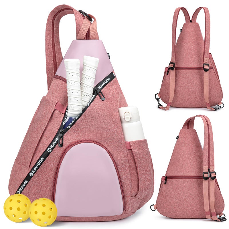 KAVIGOR Pickleball Bag, 7 Pockets & Upgraded Zippers, Lightweight Sling Bag with Detachable Strap & Water-Resistant Pocket - Image 1