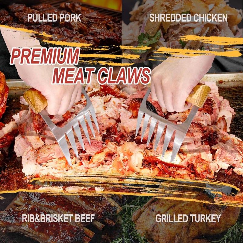LEWARAN Papa Gifts, Fathers Day Papa Meat Claw Gifts from Grandkids, Meat Shredder Claws for Pork, Chicken BBQ Smoker Accessories for Outdoor Indoor Cooking Father's Day New Year Party - Image 3