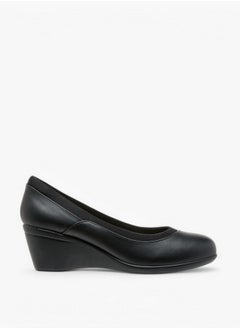 Flora Bella By Shoexpress Solid Slip-On Comfort Shoes with Wedge Heels  - Image 3