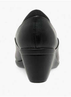 Flora Bella By Shoexpress Solid Slip-On Comfort Shoes with Wedge Heels  - Image 5
