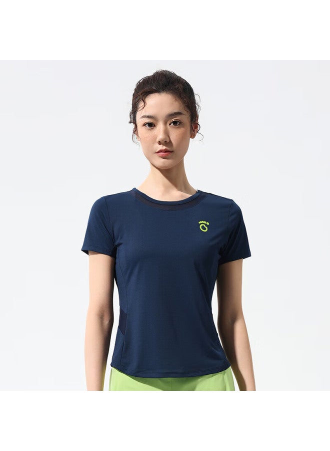 Macondo Antibacterial Short-sleeve T-shirt, Silver Ion Antibacterial, One-piece Structure, Night Running Reflective, Night Sea Blue, Women's S - Image 4
