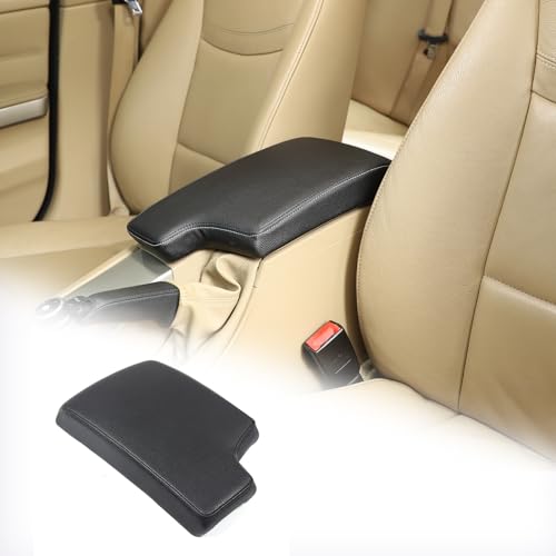 TINKI Car Armrest Box Cover for BMW 3 Series E90 E91 E92 E93 20062012 ABS Leather Center Console Cover for 318i 320i 323i 325i 328i 330i 335i Accessory Organizer Protector Black - Image 1