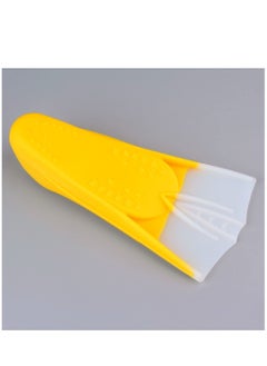 Silicone Swim Training Short Fins, Yellow/White, Size XL (42-44) - pzsku/ZFBEB732363A7782EE6B9Z/45/_/1692198897/479c05cb-33b1-46ab-8544-47a74a1ad947