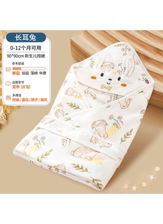 Baby Swaddle Blanket Soft Cotton Newborn Light Summer Wrap Long Ear Rabbit [single layer summer]] - pzsku/ZFBEB863DF2872484024EZ/45/1746216750/f1f7a2de-6d59-40c0-908d-ebb848f238c4