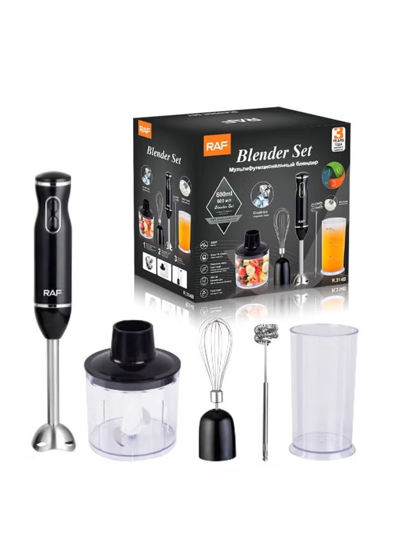 RAF Multifunctional Blender Set 5 in 1 400W Stainless Steel Turbo Speed Food Processor Milk Frother & More - Image 4