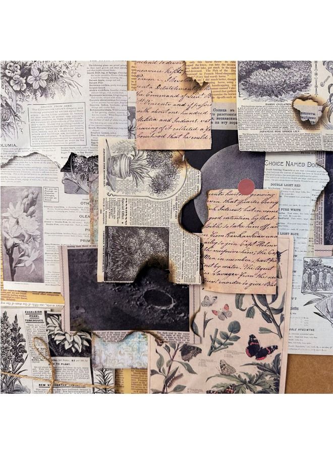180PCS Vintage Scrapbook Paper, Multi-Style Vintage Paper with 6 Different Designs Scrapbooking Supplies, for Cardmaking Junk Journal Decorative Cardstock Background - Image 2