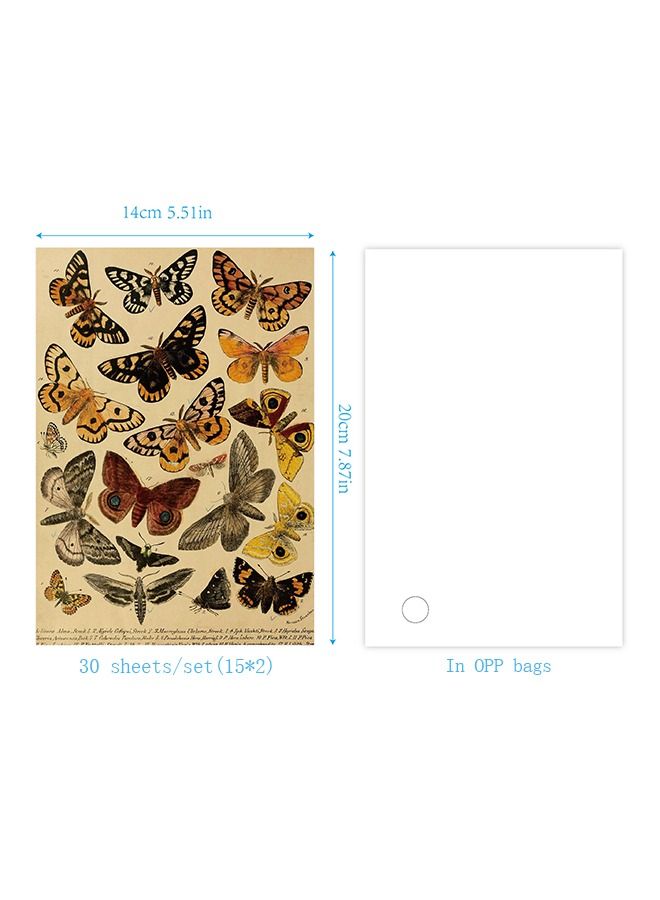 180PCS Vintage Scrapbook Paper, Multi-Style Vintage Paper with 6 Different Designs Scrapbooking Supplies, for Cardmaking Junk Journal Decorative Cardstock Background - Image 5