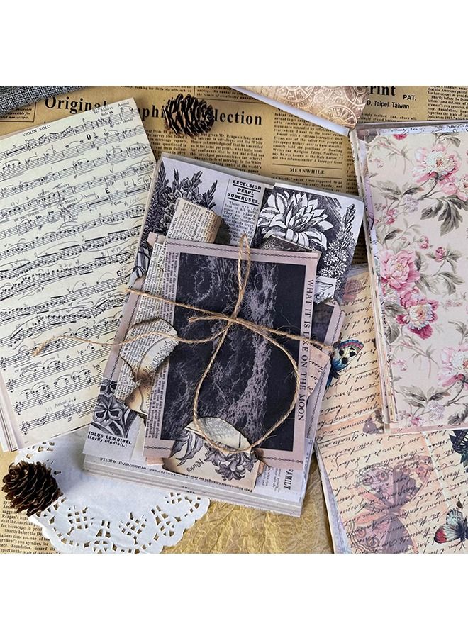 180PCS Vintage Scrapbook Paper, Multi-Style Vintage Paper with 6 Different Designs Scrapbooking Supplies, for Cardmaking Junk Journal Decorative Cardstock Background - Image 4