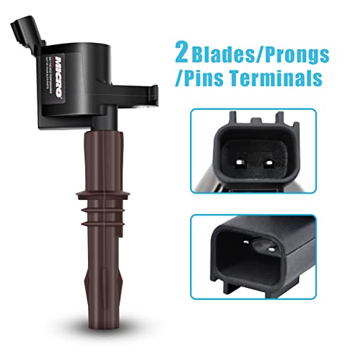 Micro Set of 8 Ignition Coils Pack DG521 and Iridoplatinum Spark Plugs SP-509 Compatible with F150 F250 F350 Expedition Trac Mustang Lincoln Mark LT Navigator Mercury V8 4.6L 5.4L 6.8L Replaces IC697 - Image 3