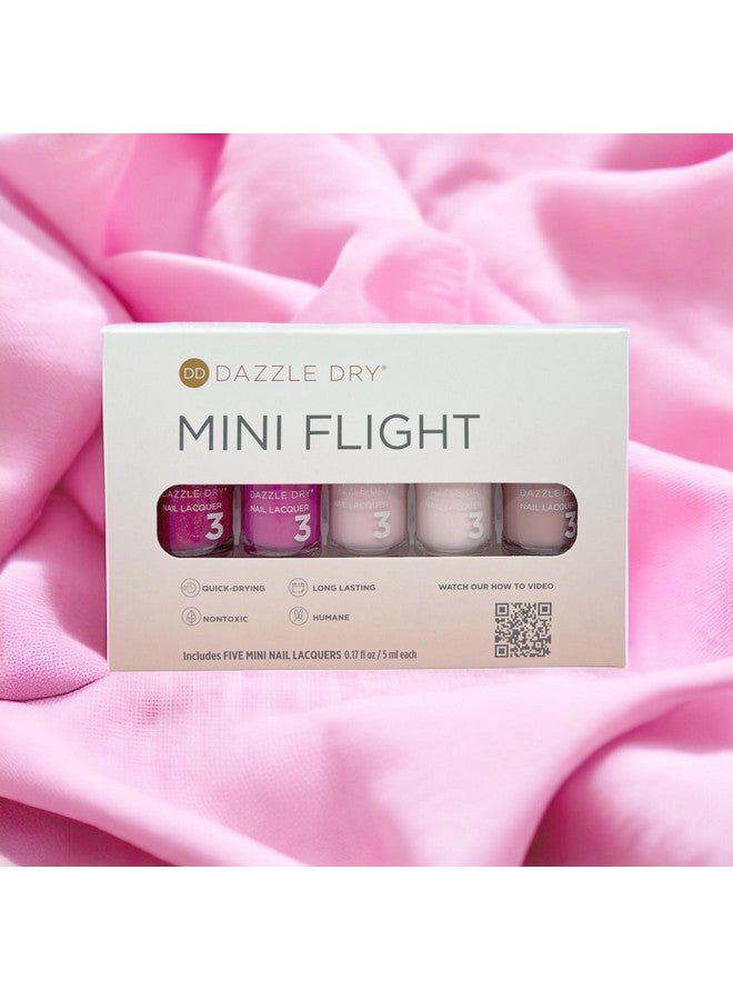 Dazzle Dry Mini Flight - Best of Pinks - 5 Mini Lacquers - Image 3