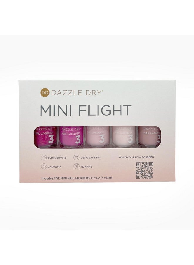 Dazzle Dry Mini Flight - Best of Pinks - 5 Mini Lacquers - Image 1