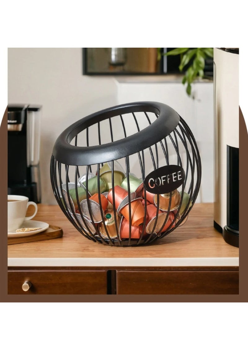 Fruit And Snack Coffee Capsule Storage Basket, Coffee Capsule Rack, Coffee Supplies For Storing And Organizing Coffee Pods, Kitchen Organizers And Storage - Image 1