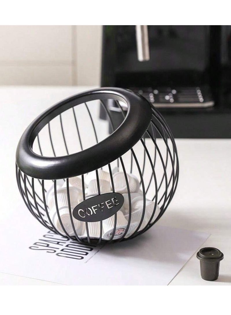 Fruit And Snack Coffee Capsule Storage Basket, Coffee Capsule Rack, Coffee Supplies For Storing And Organizing Coffee Pods, Kitchen Organizers And Storage - Image 4