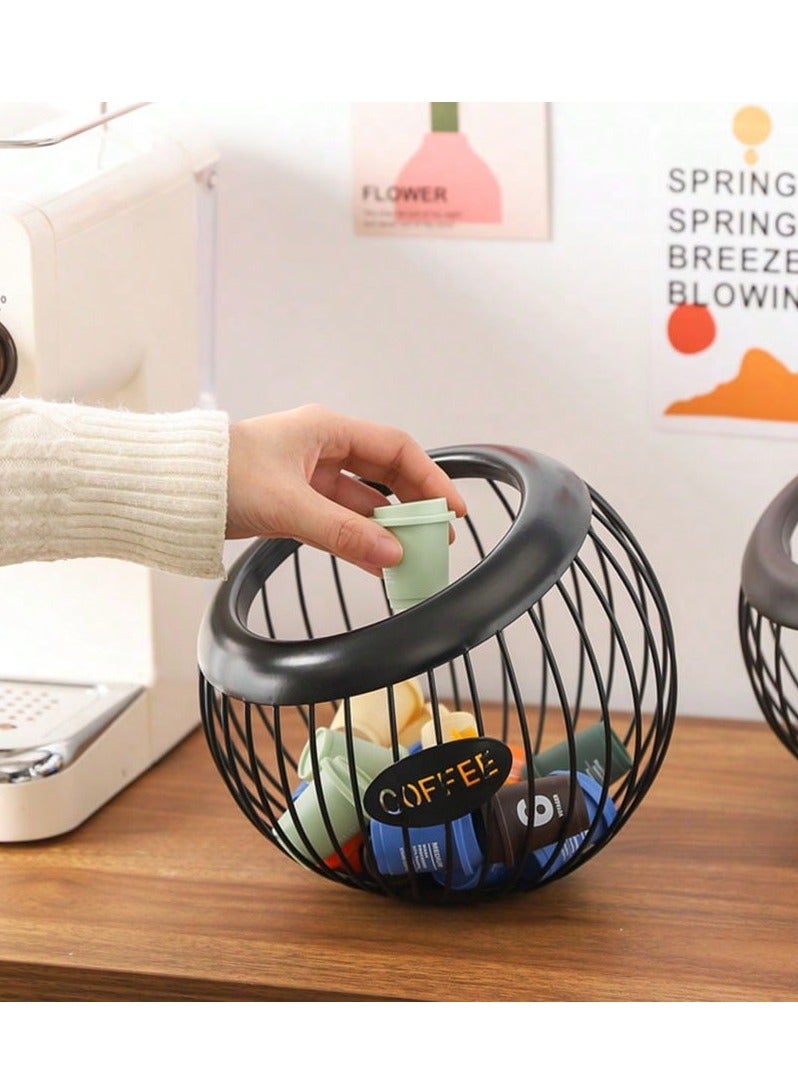 Fruit And Snack Coffee Capsule Storage Basket, Coffee Capsule Rack, Coffee Supplies For Storing And Organizing Coffee Pods, Kitchen Organizers And Storage - Image 2