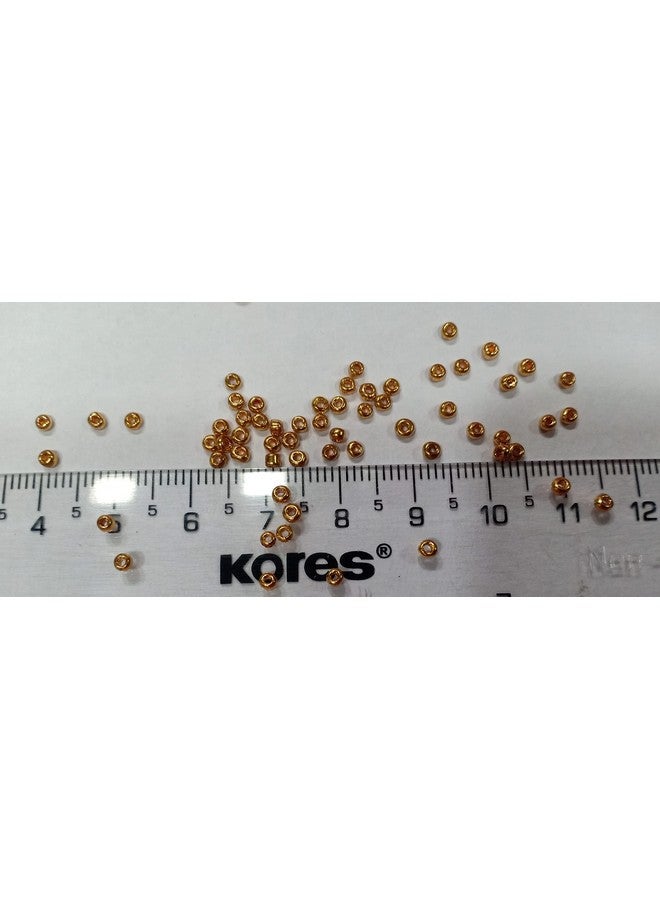 The Unique ® Astar (Original) Glass Seed Beads Or Sugar Beads Unigold/Dull Gold Colour Pack of 100 Grams for Embroidery Aari/Maggam Work, Also for Crafts & Jewellery, DIY Kit. - Image 4
