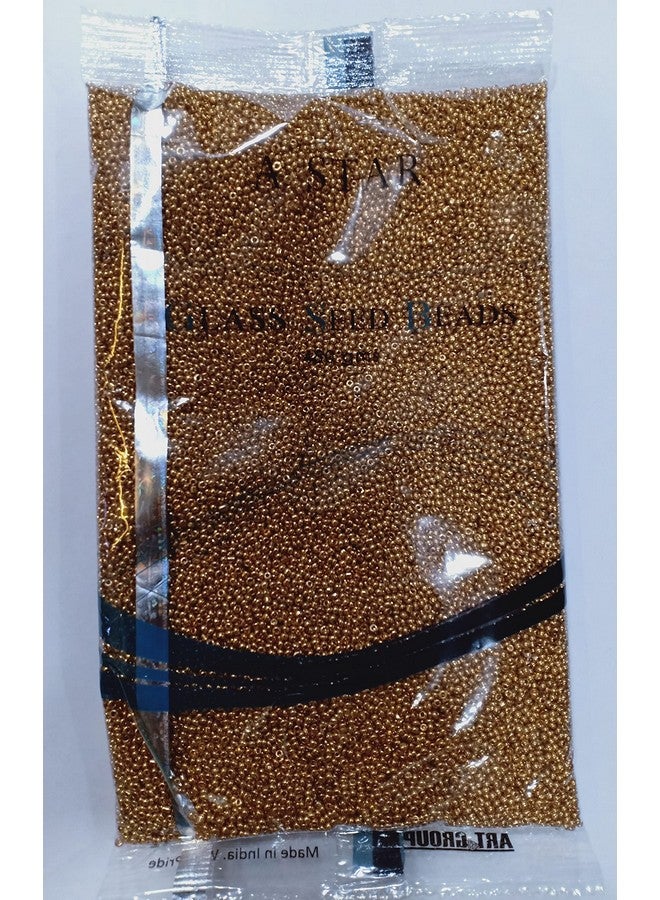 The Unique ® Astar (Original) Glass Seed Beads Or Sugar Beads Unigold/Dull Gold Colour Pack of 100 Grams for Embroidery Aari/Maggam Work, Also for Crafts & Jewellery, DIY Kit. - Image 2