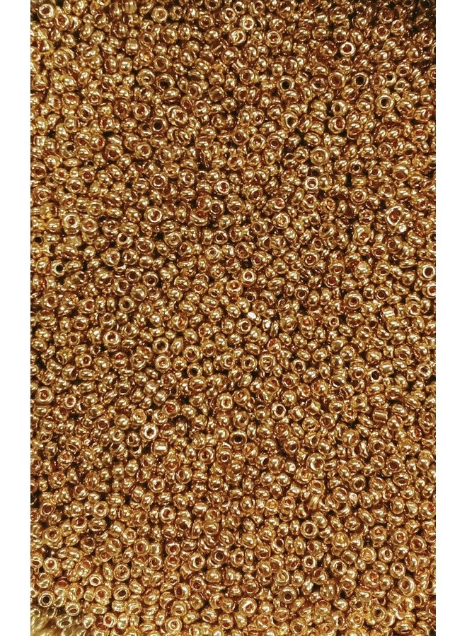 The Unique ® Astar (Original) Glass Seed Beads Or Sugar Beads Unigold/Dull Gold Colour Pack of 100 Grams for Embroidery Aari/Maggam Work, Also for Crafts & Jewellery, DIY Kit. - Image 1