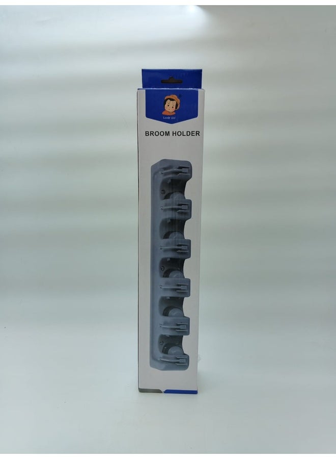 Genaric حامل مكانس ومماسح حائطي بخمس فتحات - تنظيف منظم! - Image 2