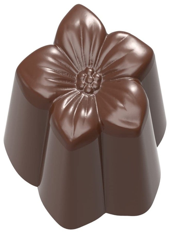 Chocolate World 1568 Clear Polycarbonate Chocolate Mold with 32 Violet Cavities 24.5mm x 25mm x 18mm High - Image 1