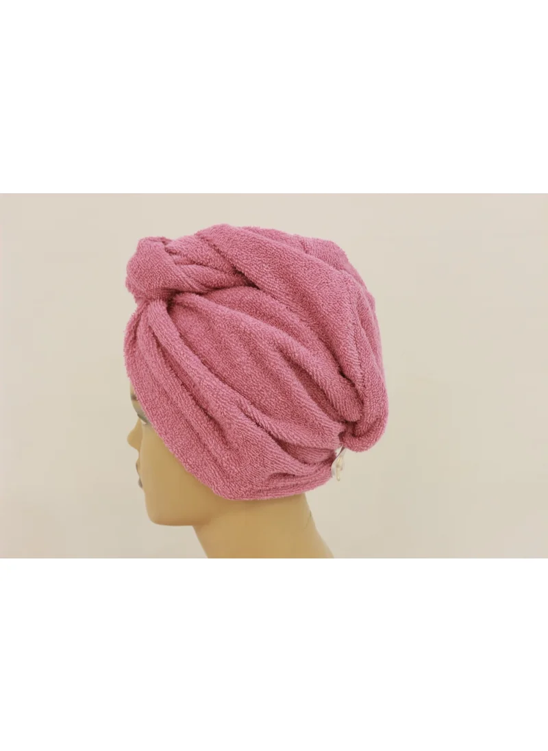 Ender Home Buttoned Hair Drying Cap Curl Head Towel Hair Drying Cap