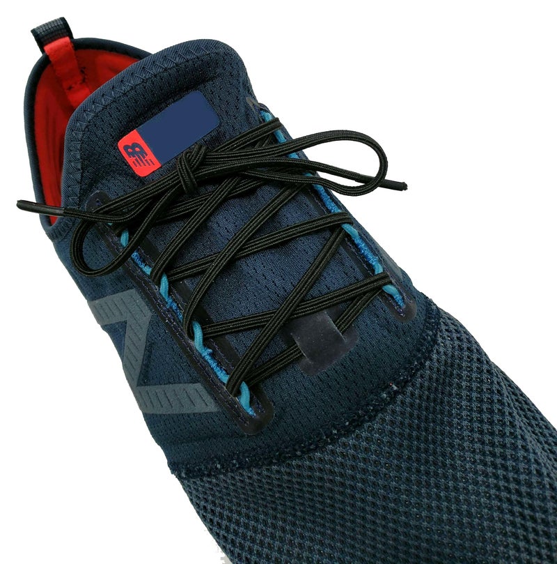 FOOTMATTERS أحذية فوت ماترز بدون رباط - أربطة مرنة بطول 40 بوصة (102 سم) - سوداء - 3 أزواج - Image 2