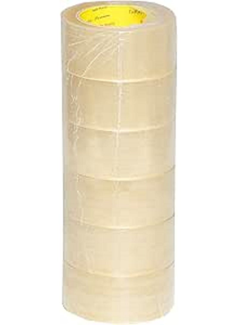 Generic 6 Rolls of 2" x 100 Yards Clear Multipurpose Packaging Tape Pack for Convenience and Efficiency 