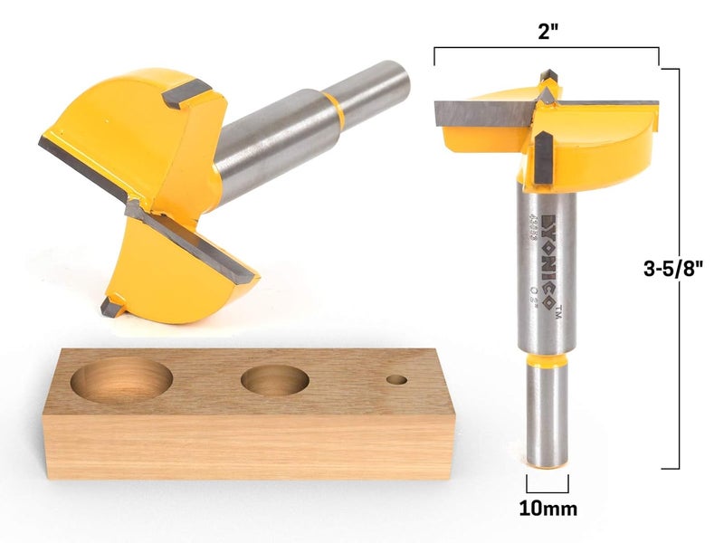 Yonico 43053C 2-Inch Diameter Carbide Forstner Drill Bit 10mm Shank - Image 2