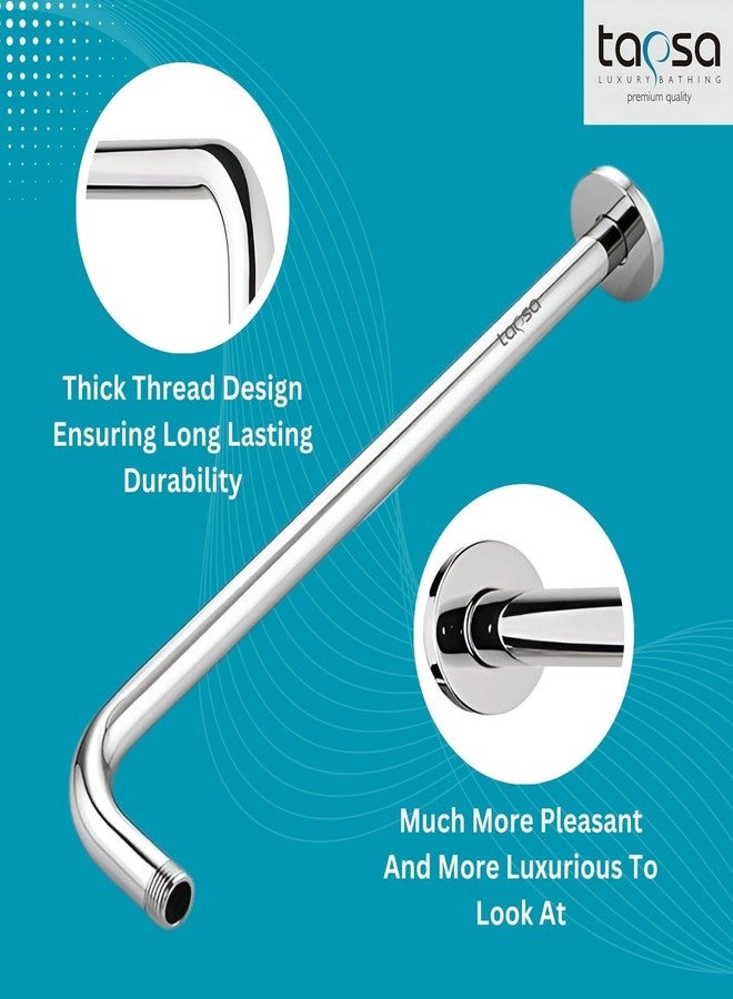 TAPSA LUXURY BATHING Tapsa 304 Stainless Steel 24 Inch Round Arm|Shower Rod For Shower(Set of 1) Shower Head - Image 3