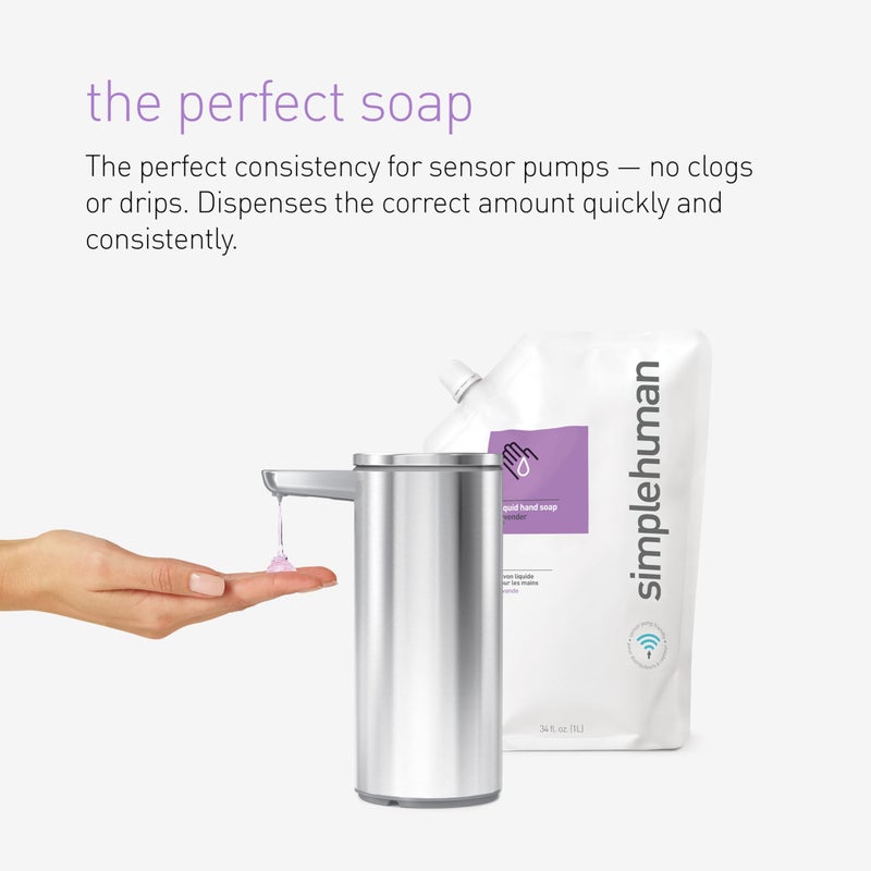 simplehuman Spring Water Moisturizing Liquid Hand Soap Refill Pouch, 34 Fl. Oz. - Image 4