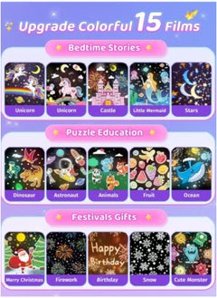 JAJEEK Star Projector Night Light for Kids – 360° Rotating Ceiling Projector with 21 Color Modes, 15 Film Themes & 10 Music Tracks | Remote Control Galaxy Light for Boys & Girls Ages 1–9 | Soothing Nursery Light for Sleep & Play  - Image 3