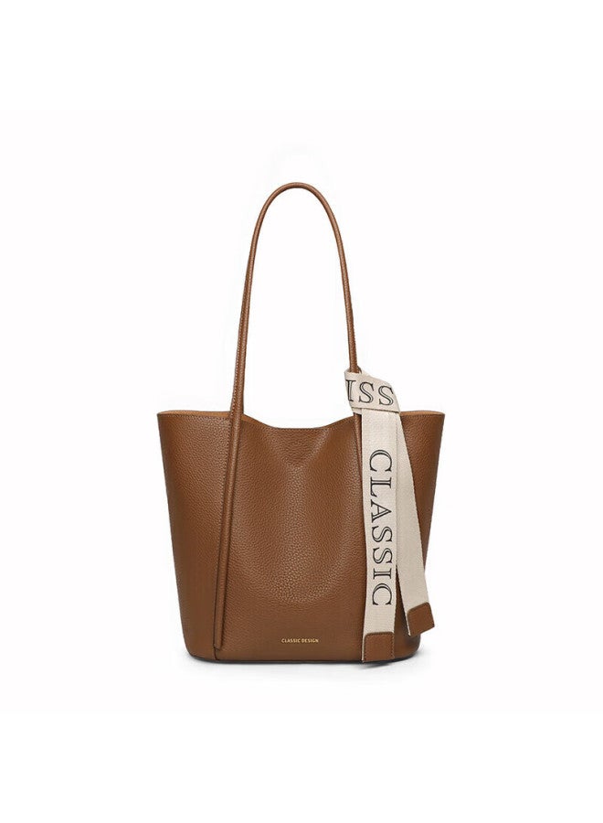 Viney Leather Handbag, Women's Large Capacity Tote Bag, Light Luxury Shoulder Bag, Birthday Gift For Girlfriend, Qixi Festival And Valentine's Day Present - Image 3