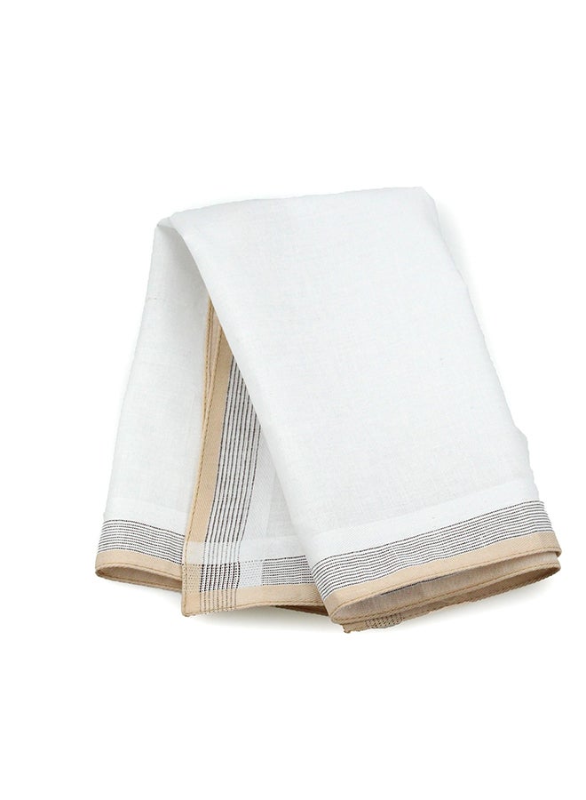 Cotton Square Handkerchief White - Image 1
