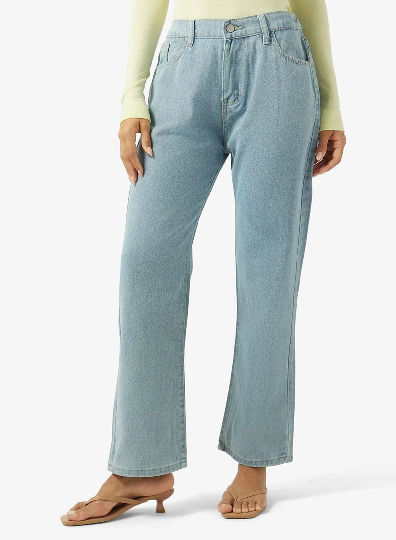 Ginger Mid Rise Straight Fit Jeans
