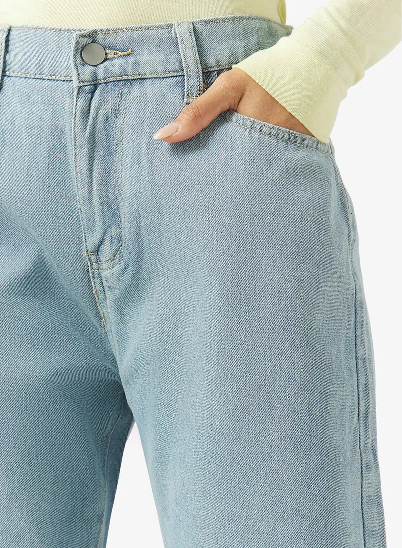 Ginger  Mid Rise Straight Fit Jeans for Women | Best Price UAE