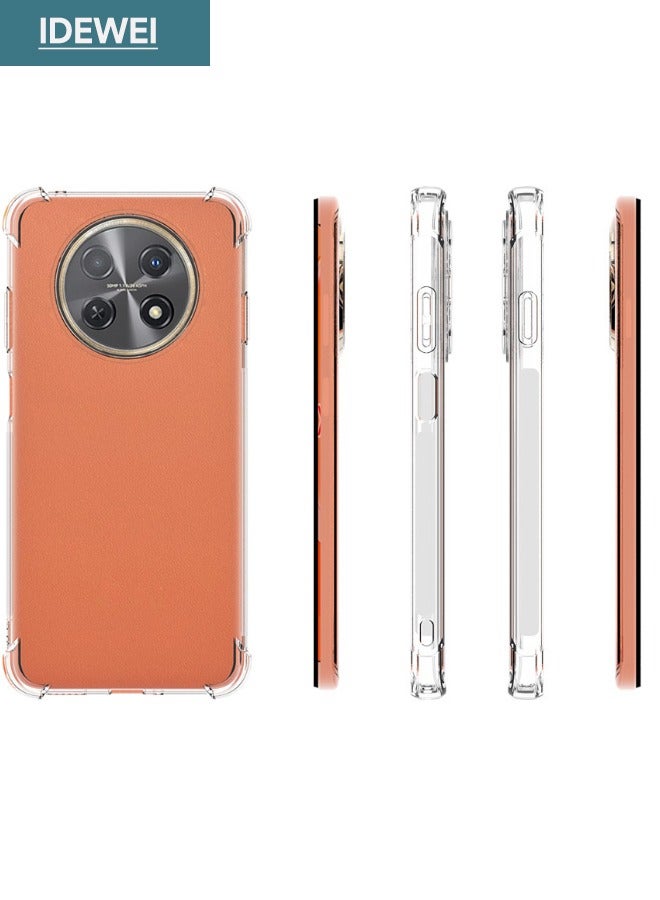 إيدويي حافظة هواوي نوفا Y91، مصممة لجراب هواوي نوفا Y91 4G، غطاء نوفا Y91 مع أكياس هوائية بأربع زوايا مضادة للسقوط، غطاء خلفي من السيليكون الناعم من مطاط TPU المرن النحيف لهاتف هواوي نوفا Y91 4G (شفاف) - Image 2