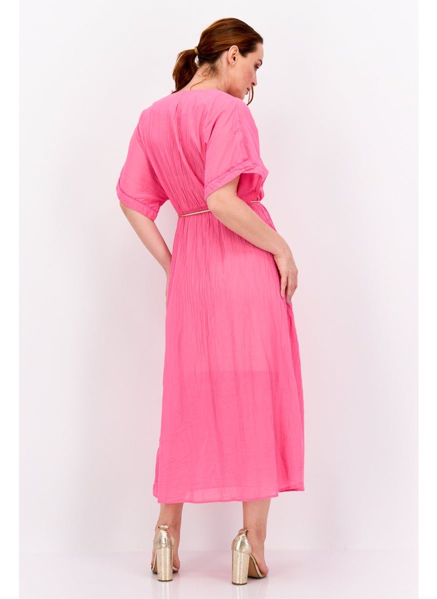 Scotch & Soda Women Solid Maxi Dress, Pink  - Image 4