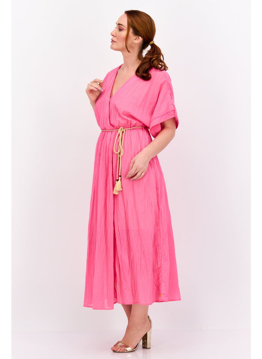 Scotch & Soda Women Solid Maxi Dress, Pink  - Image 3