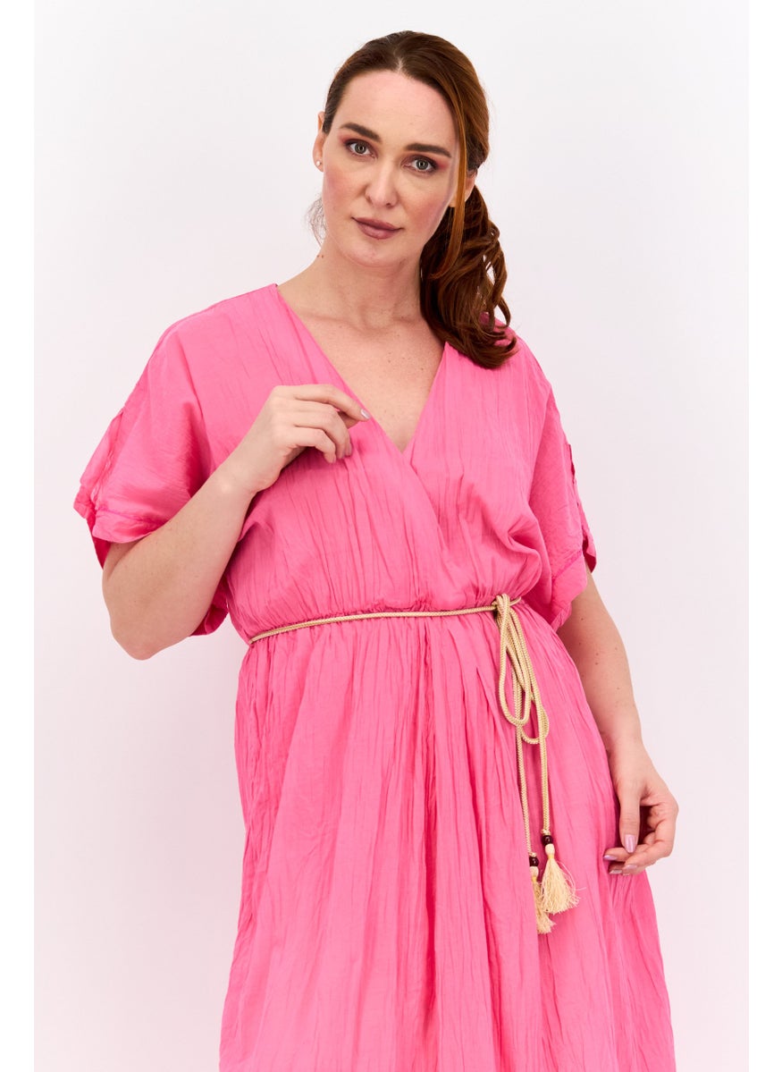 Scotch & Soda Women Solid Maxi Dress, Pink  - Image 2