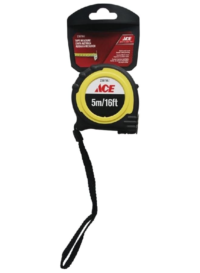 ACE Double F Measuring Tape Black And Yellow 19Mm X 5M - Image 1